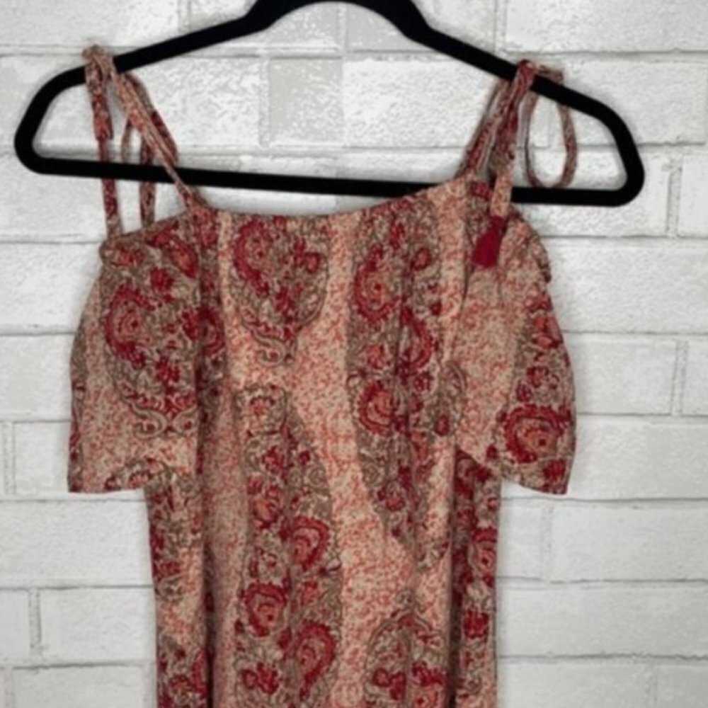 Madewell Silk Off the Shoulder Paisley Dress - Picture 7 of 12